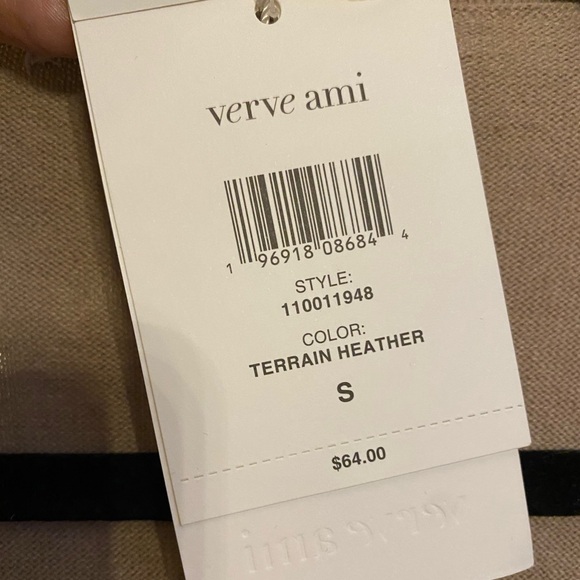 ☘️3/$15☘️ Verve Ami Brown Waterfall Cardigan NWT Size Small - Picture 3 of 7